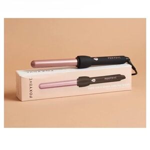 NEW FOXYBAE 25mm Black Curling Wand with Rose Gold Colored Barrel NIB